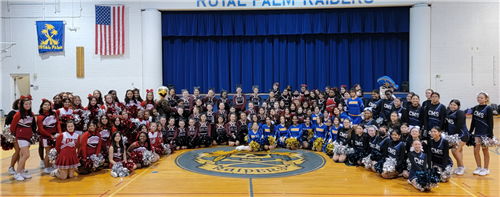 2022 -Cheer Event group photo at Royal palm